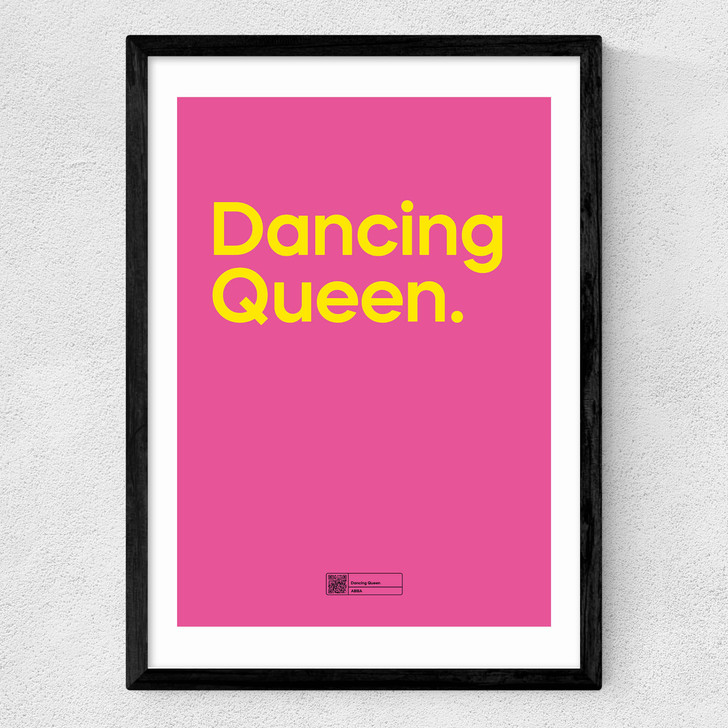 Dancing Queen by Say It With Songs Medium Black Frame Dancing Queen by Say It With Songs Medium Black Frame