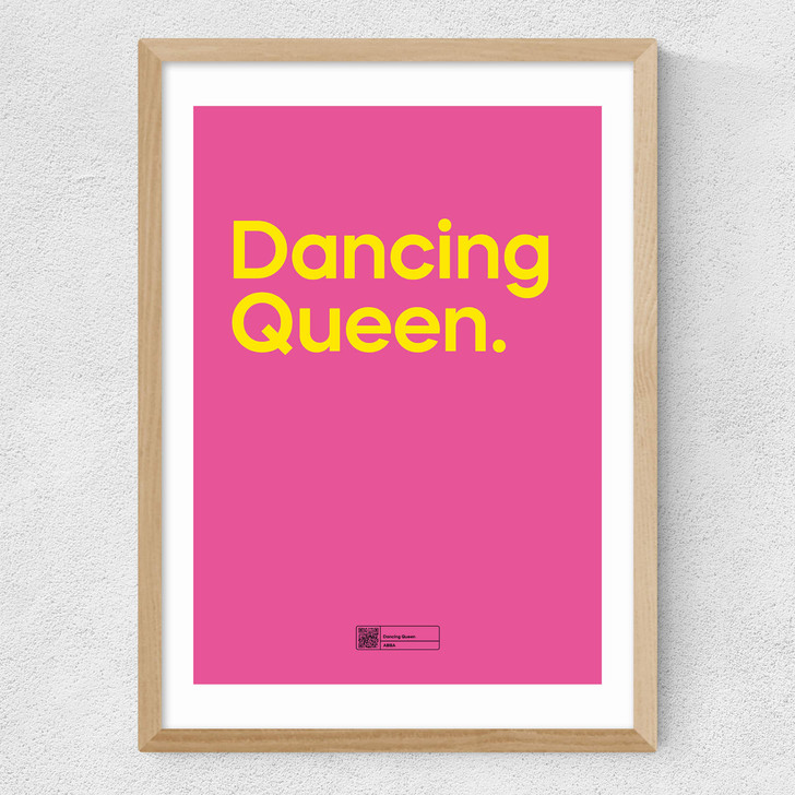 Dancing Queen by Say It With Songs Medium Oak Frame