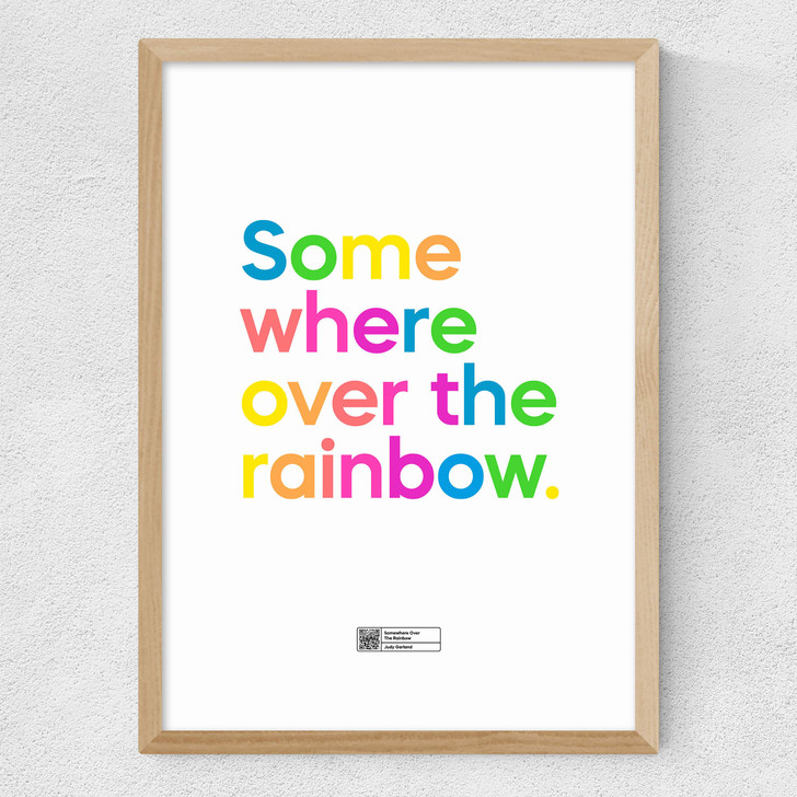 Somewhere Over The Rainbow Medium Oak Frame