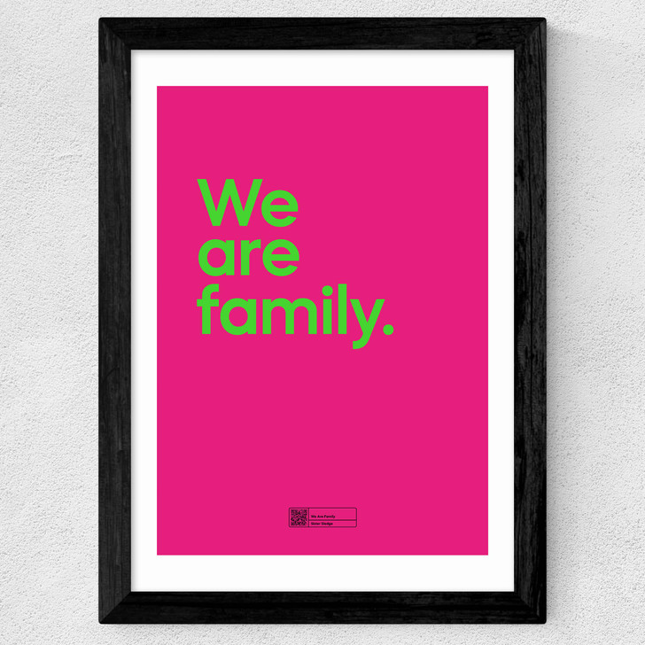 We Are Family Wide Black Frame