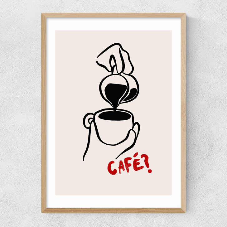 Cafe Narrow Oak Frame Cafe Narrow Oak Frame