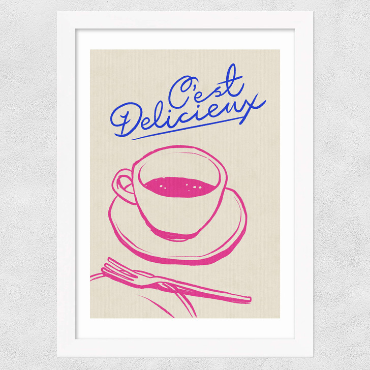 C'est Delicieux Wide White Frame