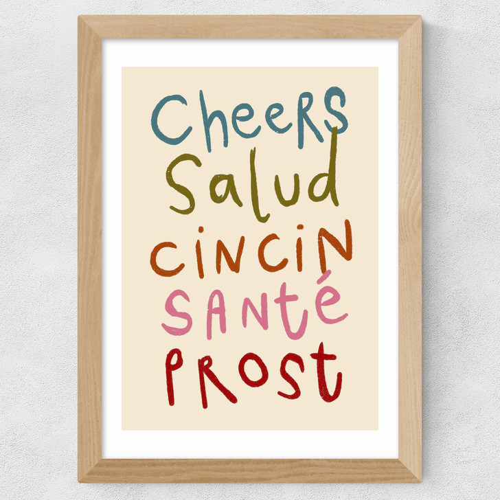 Cheers by SimplyExtraJordanary Wide Oak Frame