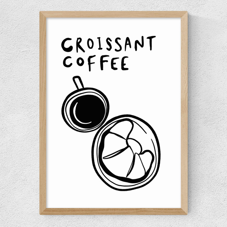 Croissant Coffee Medium Oak Frame