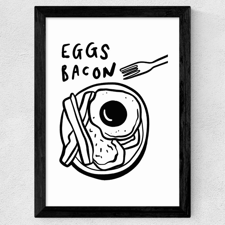 Eggs Bacon Wide Black Frame Eggs Bacon Wide Black Frame