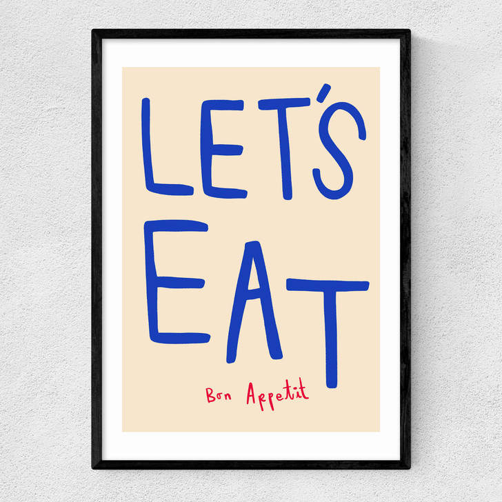 Let's Eat Narrow Black Frame Let's Eat Narrow Black Frame
