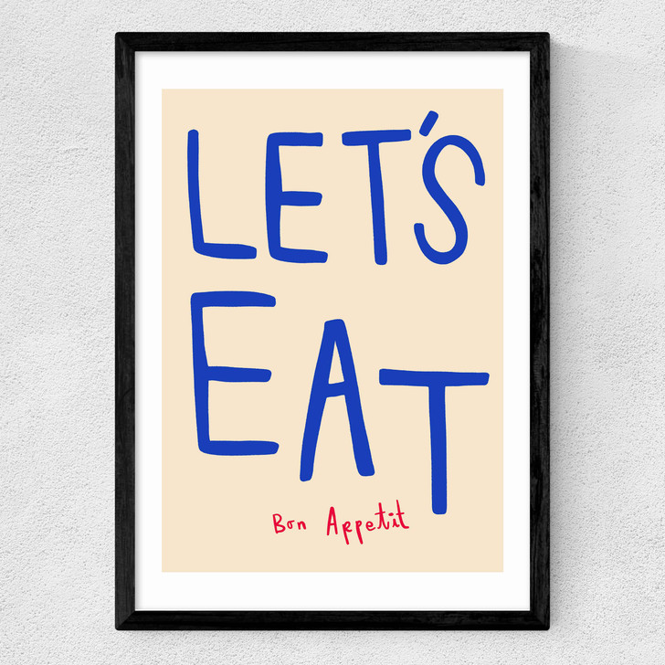 Let's Eat Medium Black Frame Let's Eat Medium Black Frame
