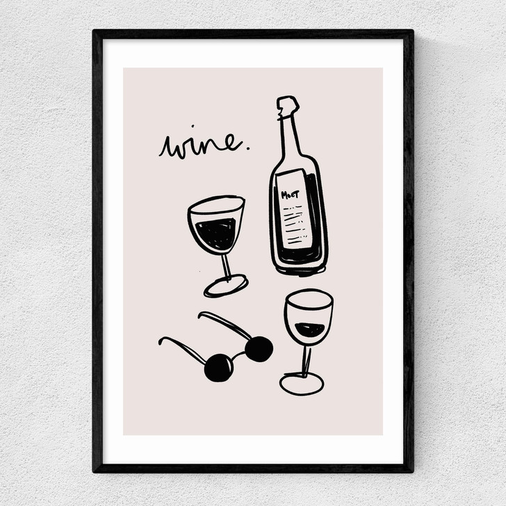 Wine Narrow Black Frame Wine Narrow Black Frame