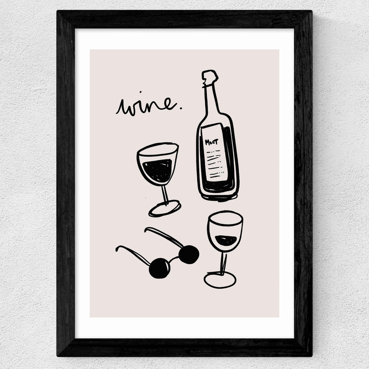 Wine Wide Black Frame Wine Wide Black Frame