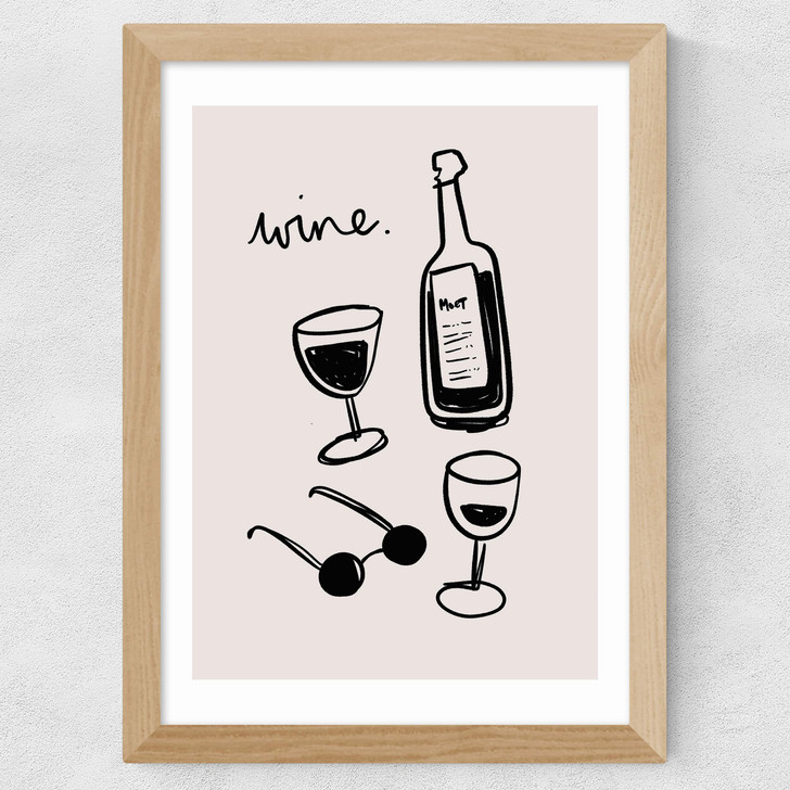 Wine Wide Oak Frame Wine Wide Oak Frame