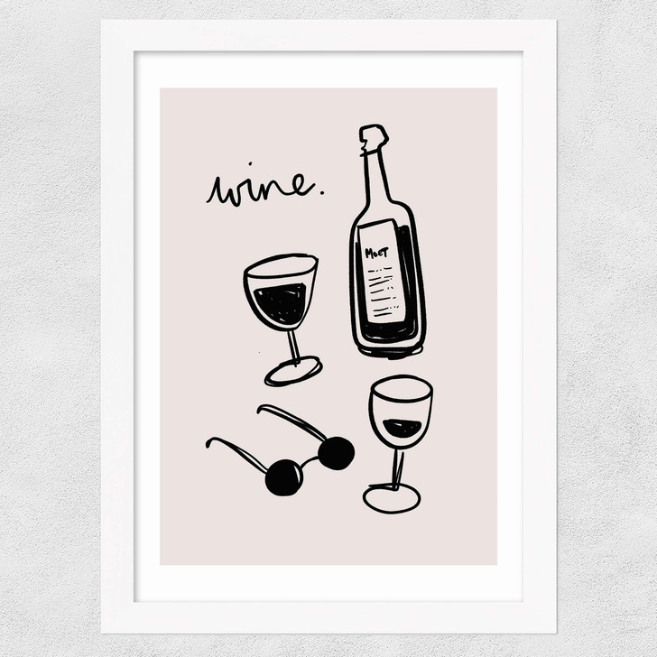 Wine Wide White Frame Wine Wide White Frame
