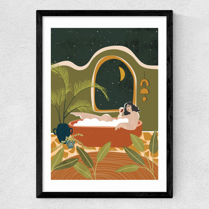 Bubble Bath Wine Medium Black Frame Bubble Bath Wine Medium Black Frame
