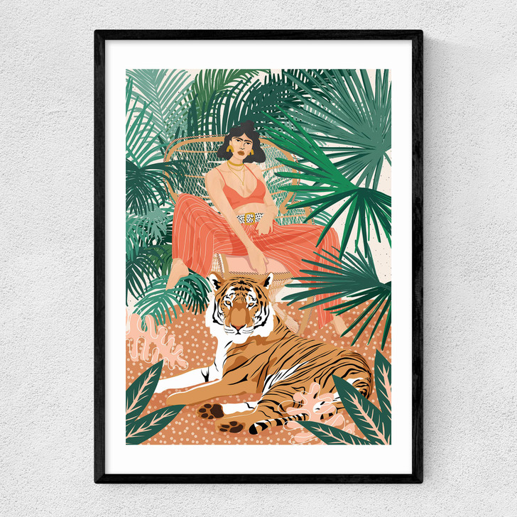 Tiger Woman Narrow Black Frame Tiger Woman Narrow Black Frame
