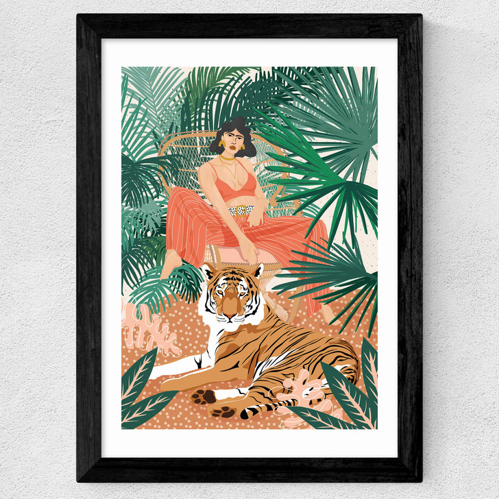 Tiger Woman Wide Black Frame Tiger Woman Wide Black Frame