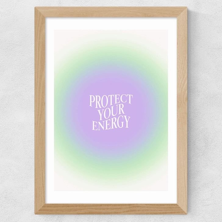 Protect Your Energy Wide Oak Frame Protect Your Energy Wide Oak Frame