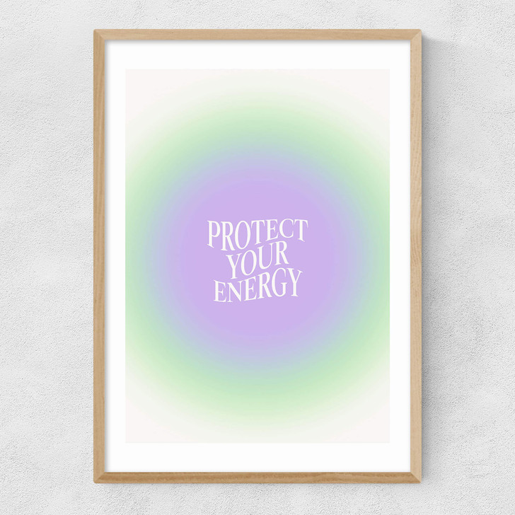 Protect Your Energy Narrow Oak Frame