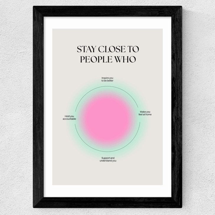 Stay Close Wide Black Frame