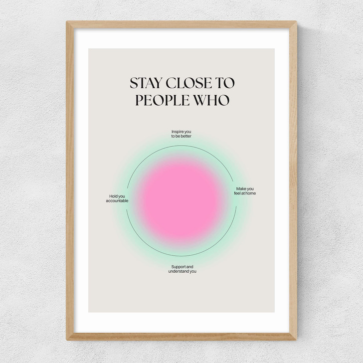 Stay Close Narrow Oak Frame