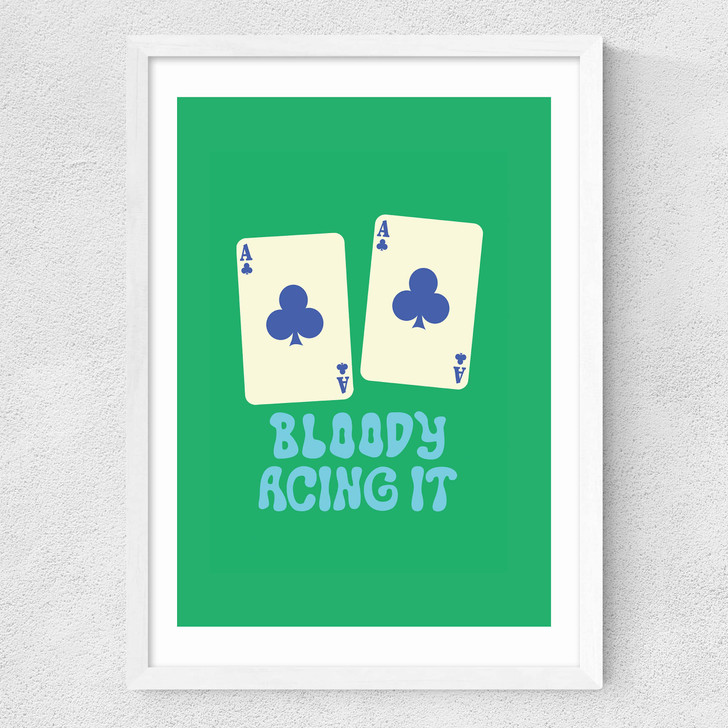 Acing It Medium White Frame