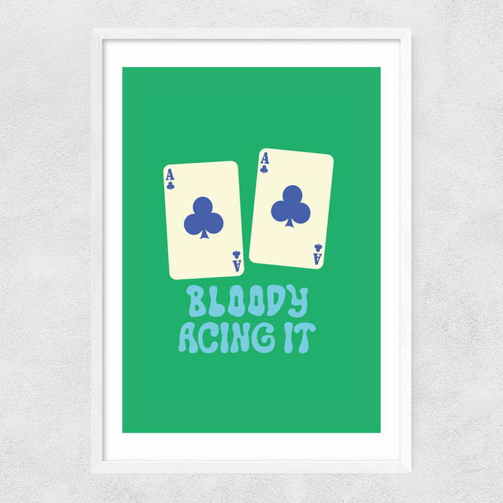 Acing It Narrow White Frame
