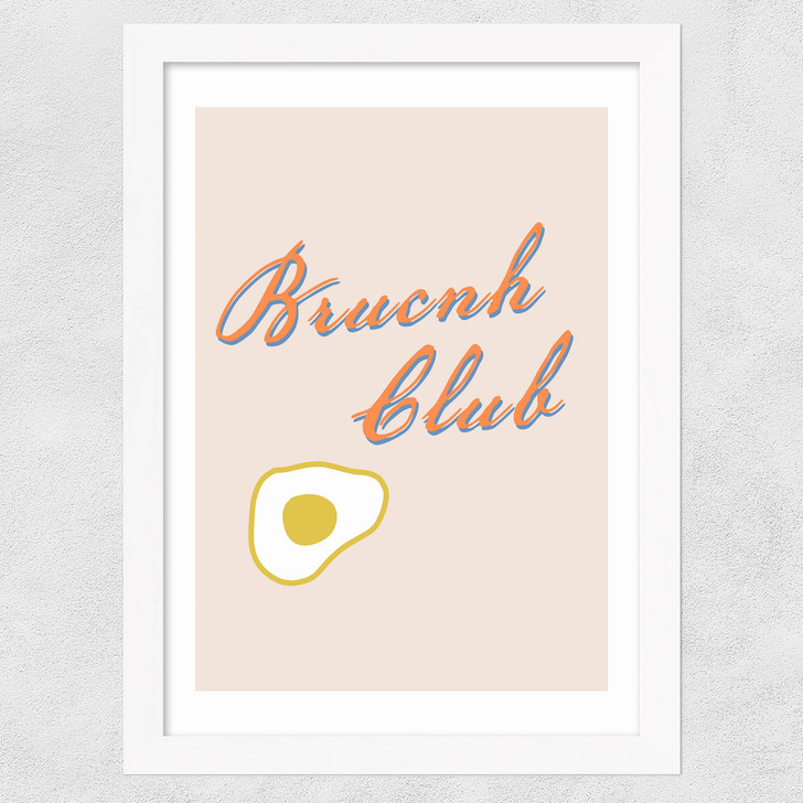 Brunch Club Wide White Frame