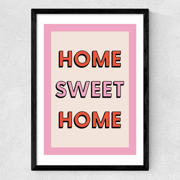 Home Sweet Home by Studio Eleni Medium Black Frame