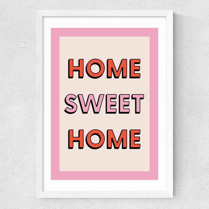 Home Sweet Home by Studio Eleni Medium White Frame