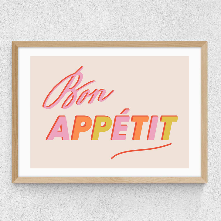 Bon Appetit by Studio Eleni Medium Oak Frame Bon Appetit by Studio Eleni Medium Oak Frame