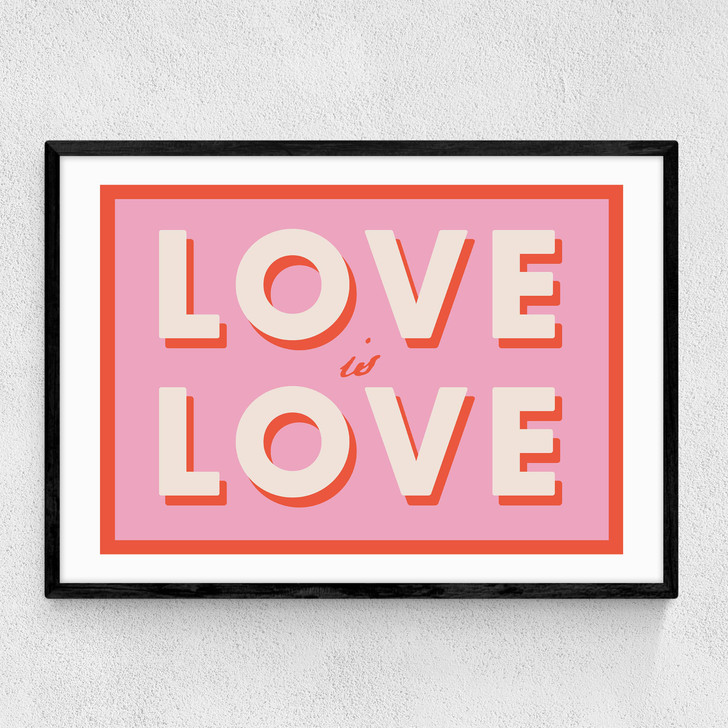 Love Is Love by Studio Eleni Narrow Black Frame Love Is Love by Studio Eleni Narrow Black Frame