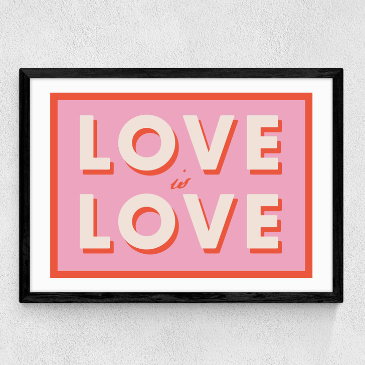 Love Is Love by Studio Eleni Medium Black Frame Love Is Love by Studio Eleni Medium Black Frame