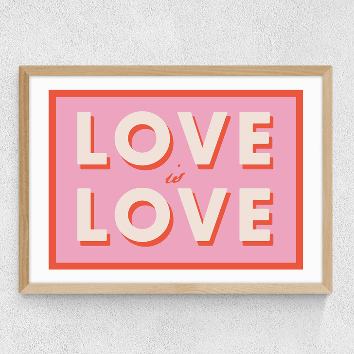 Love Is Love by Studio Eleni Medium Oak Frame Love Is Love by Studio Eleni Medium Oak Frame