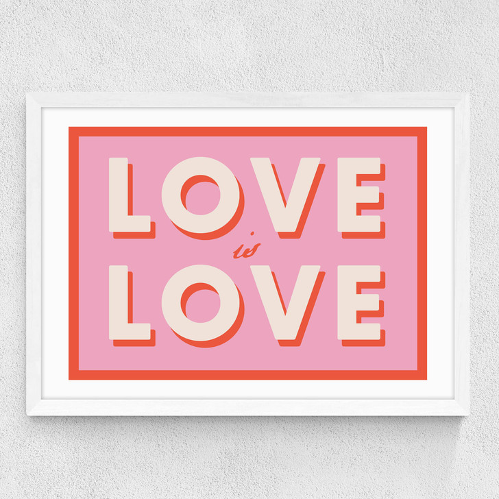 Love Is Love by Studio Eleni Medium White Frame Love Is Love by Studio Eleni Medium White Frame
