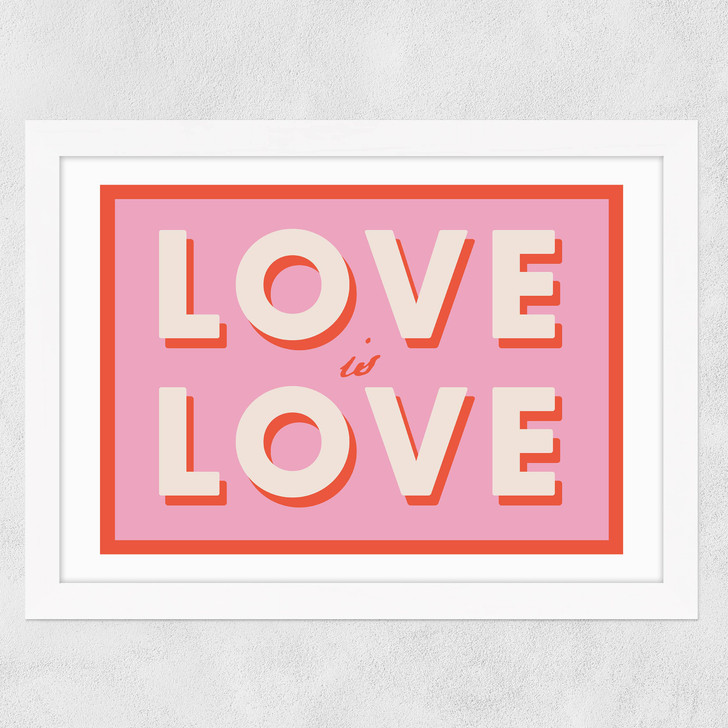 Love Is Love by Studio Eleni Wide White Frame Love Is Love by Studio Eleni Wide White Frame