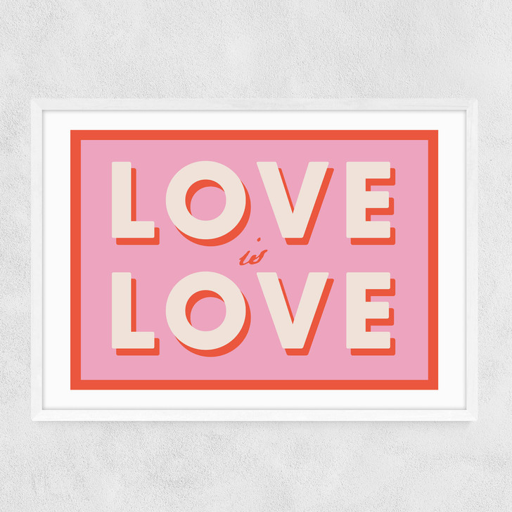 Love Is Love by Studio Eleni Narrow White Frame