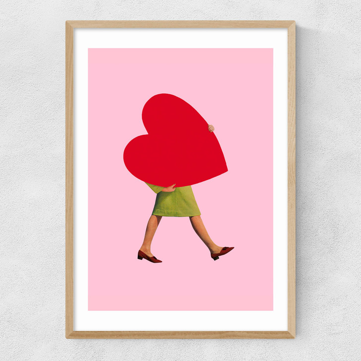 Big Love by Julia Walck Narrow Oak Frame