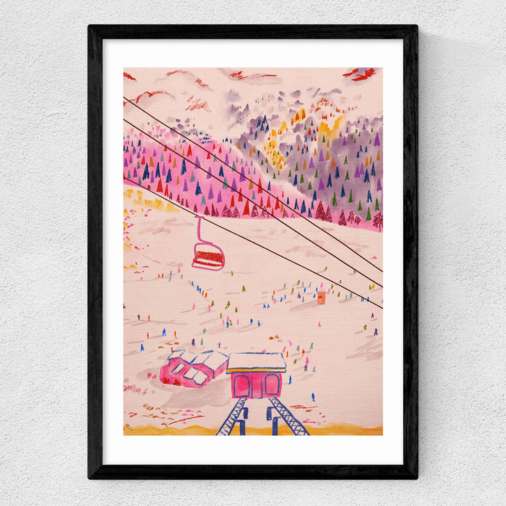 Winter Swiss Mountain Medium Black Frame Winter Swiss Mountain Medium Black Frame