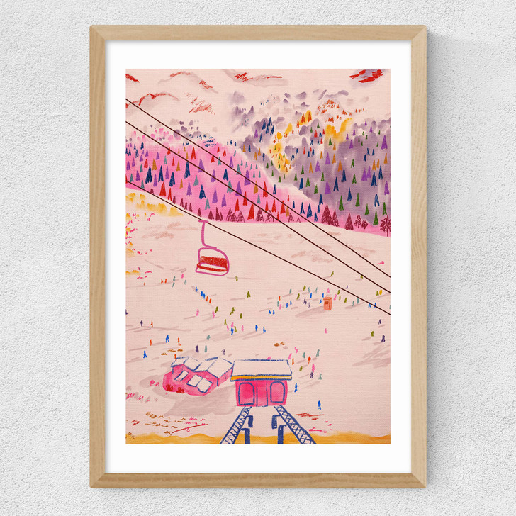 Winter Swiss Mountain Medium Oak Frame Winter Swiss Mountain Medium Oak Frame