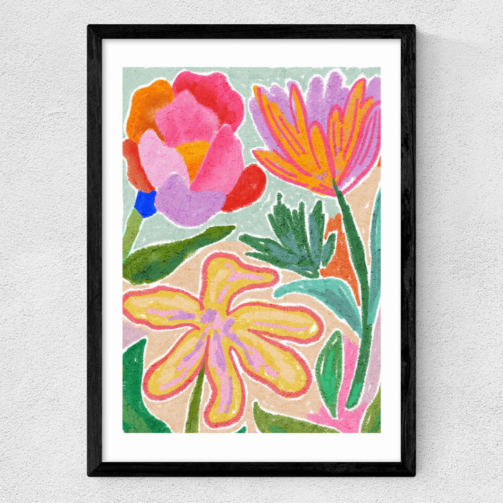 Blooming Garden Medium Black Frame Blooming Garden Medium Black Frame