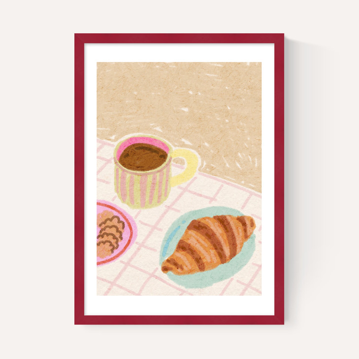 Coffee and Croissant Beige Blush
