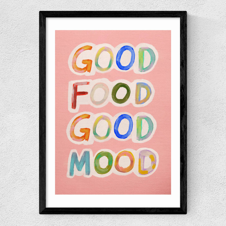 Good Food Good Mood Medium Black Frame Good Food Good Mood Medium Black Frame