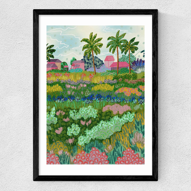 Paddy Ricefield Medium Black Frame