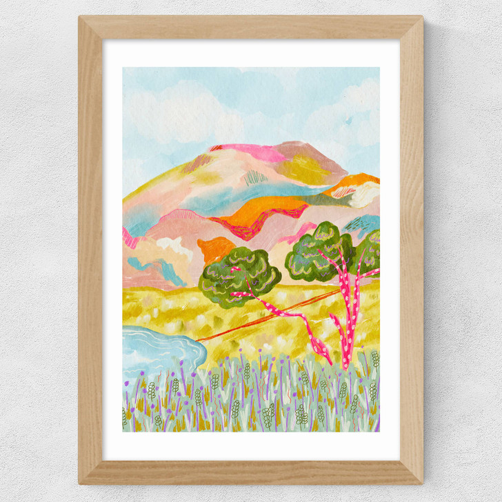 Mountain love Wide Oak Frame