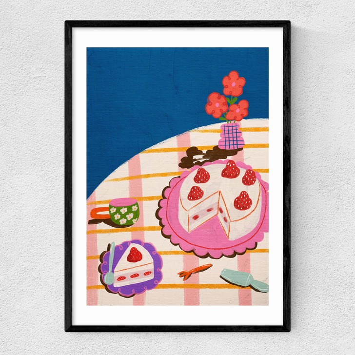 Strawberry by Kartika Paramita Narrow Black Frame Strawberry by Kartika Paramita Narrow Black Frame