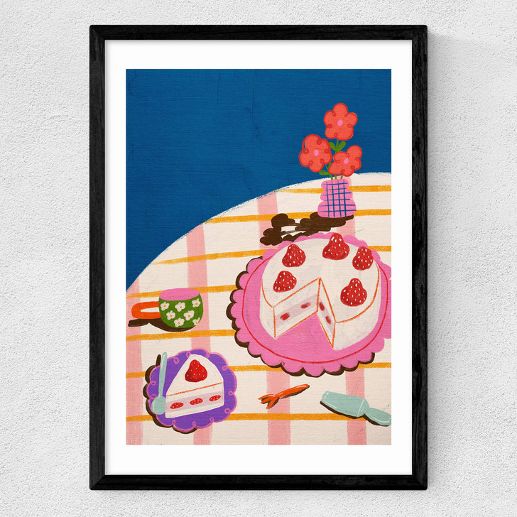 Strawberry by Kartika Paramita Medium Black Frame Strawberry by Kartika Paramita Medium Black Frame