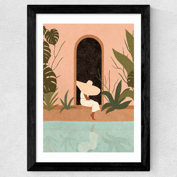 Diary of a Riad Wide Black Frame