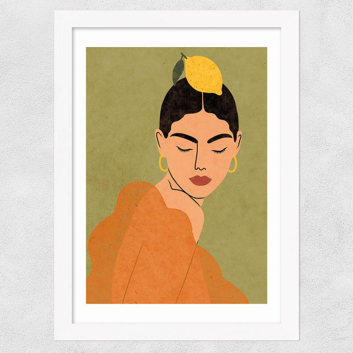 A Lemon Fee Wide White Frame A Lemon Fee Wide White Frame