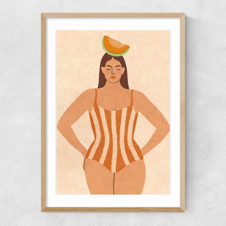 Cantaloupe Bae Narrow Oak Frame