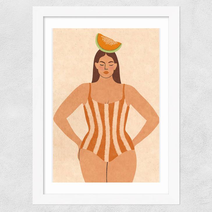Cantaloupe Bae Wide White Frame