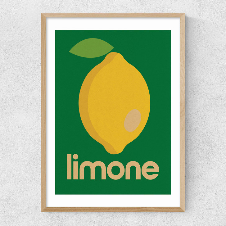 Lemon by Limbo and Ginger Narrow Oak Frame