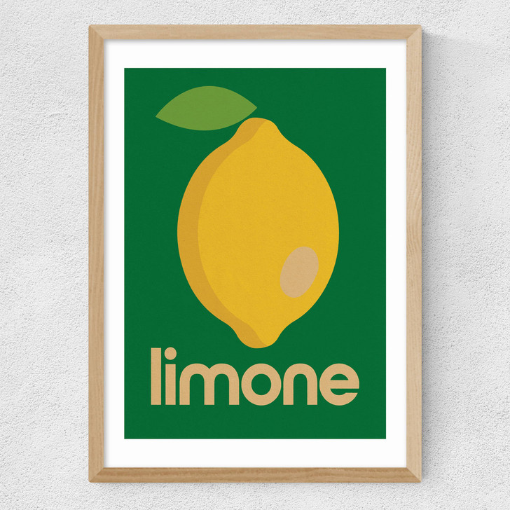 Lemon by Limbo and Ginger Medium Oak Frame